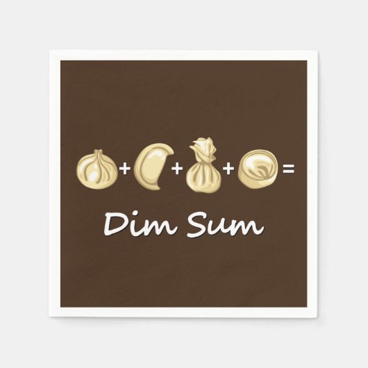 Dumpling + Dumpling + Dumpling Equals Dim Sum Serviette (Vorderseite)