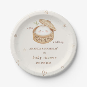 Dumpling ist auf dem Weg Baby Shower Pappteller