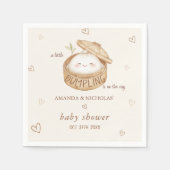 Dumpling ist auf dem Weg Babydusche Serviette (Vorderseite)