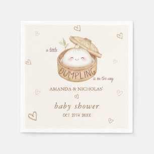 Dumpling ist auf dem Weg Babydusche Serviette