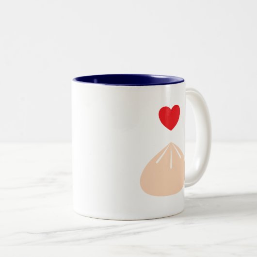 Dumpling Liebe Blue 11oz. Tasse (VorderseiteRechts)