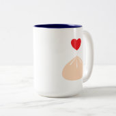 Dumpling Liebe Blue 15oz. Tasse (VorderseiteRechts)