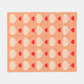 Dumpling-Liebe Cantaloupe Medium Fleece Blanket (Vorderseite (Horizontal))