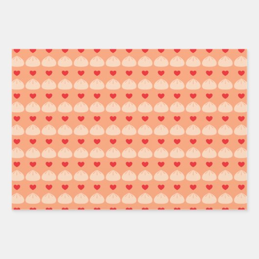 Dumpling-Liebe Cantaloupe Wrapping Paper Geschenkpapier Set (Vorderseite 3)
