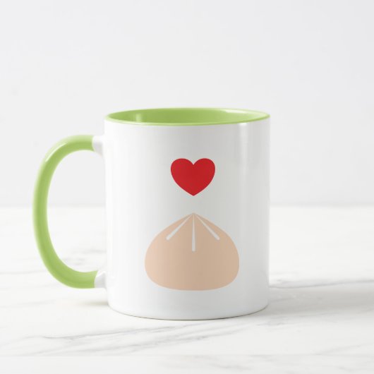 Dumpling Liebe Light Green 11oz. Tasse (Links)