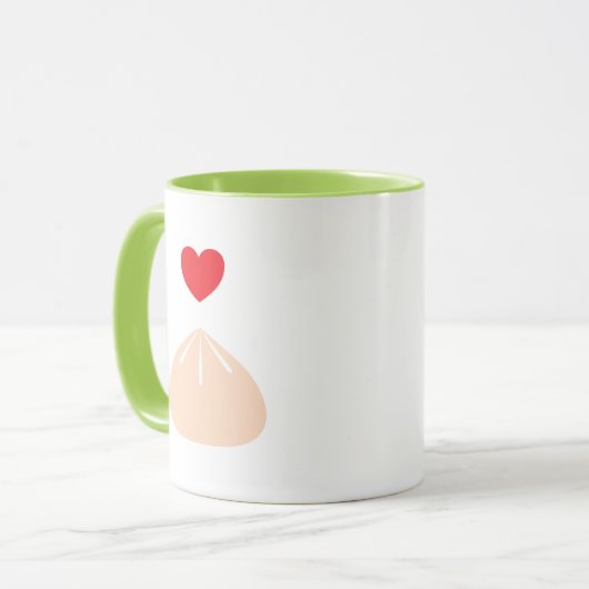 Dumpling Liebe Light Green 11oz. Tasse (Vorderseite Links)