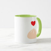 Dumpling Liebe Light Green 11oz. Tasse (VorderseiteRechts)