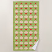 Dumpling Liebe Matcha Beach Handtuch (Vorderseite)