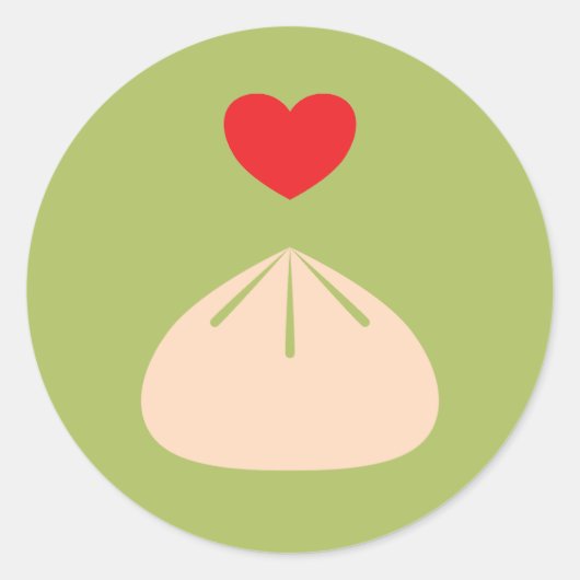 Dumpling Liebe Matcha Sticker (Vorderseite)