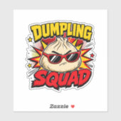 Dumpling Squad Retro-Comic-Pop-Art-Foodie-Dim-Sum Aufkleber (Blatt)
