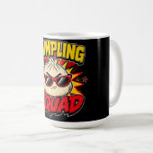 Dumpling Squad Retro-Comic-Pop-Art-Foodie-Dim-Sum Kaffeetasse (VorderseiteRechts)