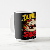 Dumpling Squad Retro-Comic-Pop-Art-Foodie-Dim-Sum Kaffeetasse (Vorderseite Links)