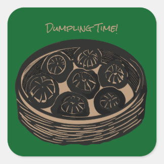 Dumpling Time Quadratischer Aufkleber