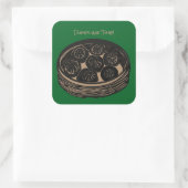 Dumpling Time Quadratischer Aufkleber (Tasche)