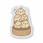 Dumpling Tower Sticker – Kawaii Gedämpfte Brötchen (Vorderseite)