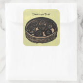 Dumpling-Zeit Quadratischer Aufkleber (Tasche)