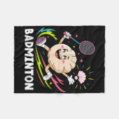 Dumplings Play Badminton Chopstick Wrap Cuisine Sp Fleecedecke (Vorderseite (Horizontal))