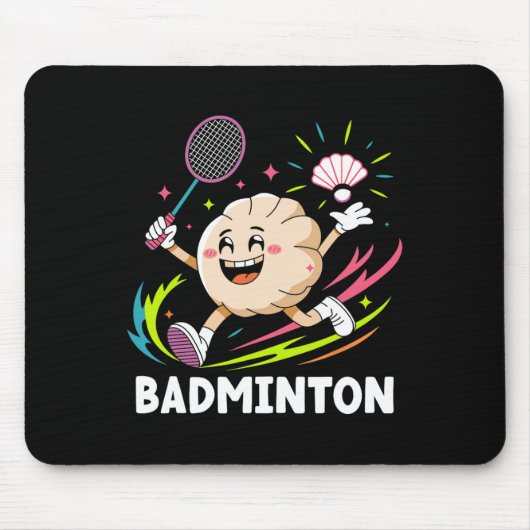 Dumplings Play Badminton Chopstick Wrap Cuisine Sp Mousepad (Vorne)