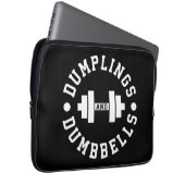 Dumplings und Dumbells - Kuscheln - Funny Novelty Laptopschutzhülle (Vorne Rechts)