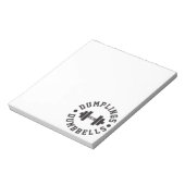 Dumplings und Dumbells - Kuscheln - Funny Novelty Notizblock (Rotiert)
