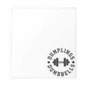 Dumplings und Dumbells - Kuscheln - Funny Novelty Notizblock (Vorderseite)