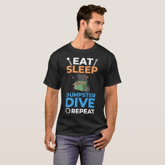 Dumpster Diving Garbage Picker Tools Diver T-Shirt (Vorne ganz)