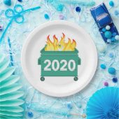 Dumpster Fire 2020 lustige neue Jahre Pappteller (Party)