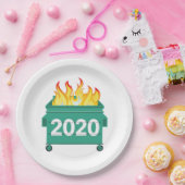 Dumpster Fire 2020 lustige neue Jahre Pappteller (Party)