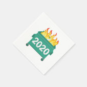 Dumpster Fire 2020 lustiges Neujahr Serviette (Ecke)