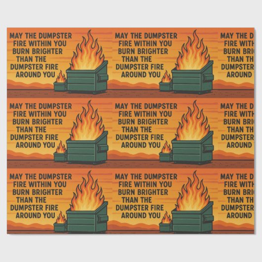 Dumpster Fire Gift Wrap Geschenkpapier (Flach)