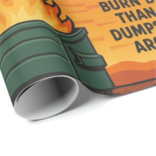 Dumpster Fire Gift Wrap Geschenkpapier (Rolleneckpunkt)
