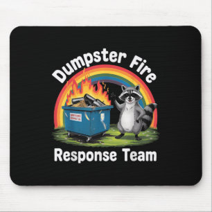 Dumpster Fire Rainbow Raccoon Funny Sarcastic Nove Mousepad