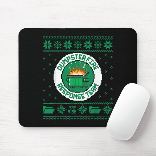 Dumpster Fire Resnse Team Chaos Ugly Sweater Cute Mousepad (Mit Mouse)