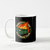 Dumpster Fire Resnse Team Funny Meme Kaffeetasse (Links)