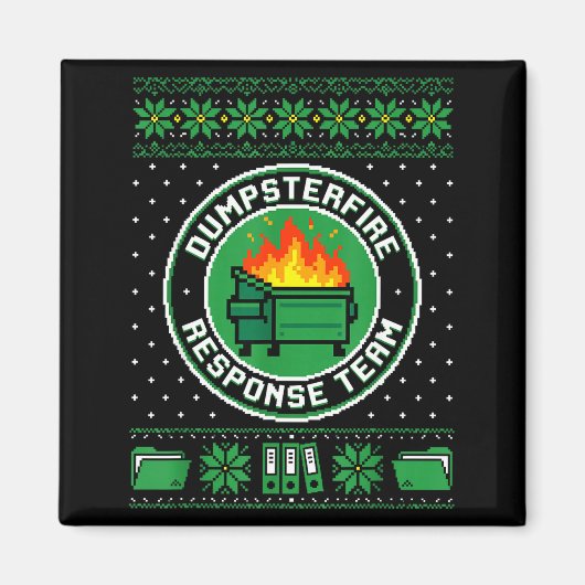 Dumpster Fire Resnse Team Funny Office Holiday Xel Magnet (Vorne)