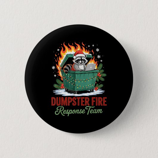 Dumpster Fire Resnse Team Leader Christmas Button (Vorderseite)