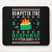 Dumpster Fire Resnse Team Leader Christmas Ugly Sw Mousepad (Vorne)