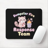 Dumpster Fire Resnse Team Raccoon Kawaii Mousepad (Mit Mouse)