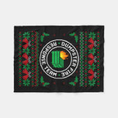 Dumpster Fire Resnse Team Ugly Christmas Sweater X Fleecedecke (Vorderseite (Horizontal))