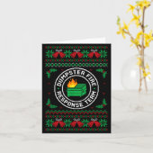 Dumpster Fire Resnse Team Ugly Christmas Sweater X Karte (Gelbe Blume)