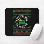 Dumpster Fire Resnse Team Ugly Christmas Sweater X Mousepad (Mit Mouse)