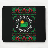 Dumpster Fire Resnse Team Ugly Christmas Sweater X Mousepad (Vorne)