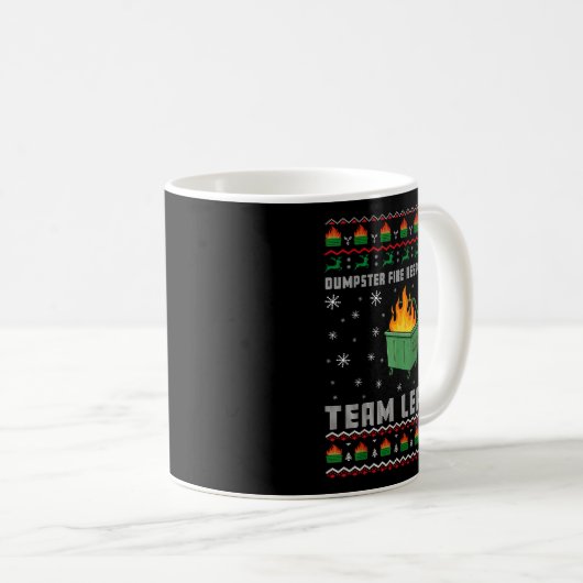 Dumpster Fire Resnse Team Ugly Christmas Sweaters  Kaffeetasse (VorderseiteRechts)