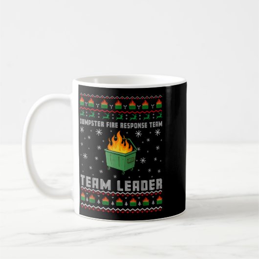 Dumpster Fire Resnse Team Ugly Christmas Sweaters Kaffeetasse (Links)