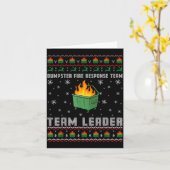 Dumpster Fire Resnse Team Ugly Christmas Sweaters  Karte (Gelbe Blume)