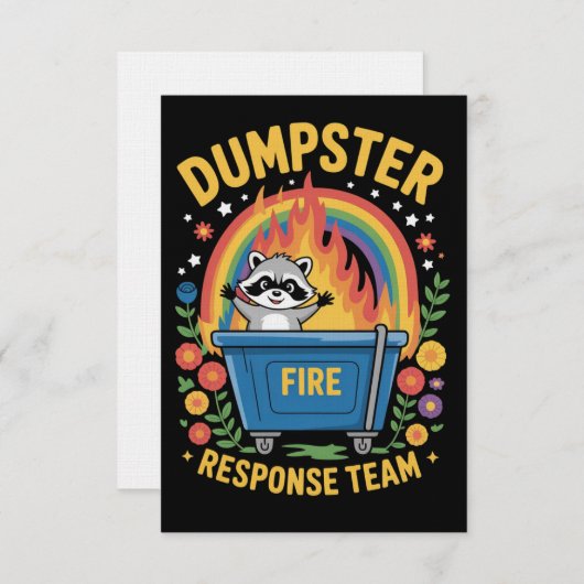 Dumpster Fire Response Team Sarcasm Meme Funny Einladung (Vorne/Hinten)