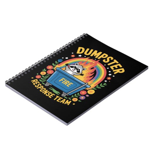 Dumpster Fire Response Team Sarcasm Meme Funny  Notizblock (Linke Seite)