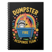 Dumpster Fire Response Team Sarcasm Meme Funny  Notizblock (Vorderseite)