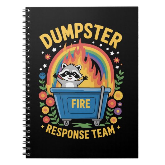 Dumpster Fire Response Team Sarcasm Meme Funny Notizblock (Vorderseite)
