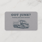 Dumpster Service Hauling Visitenkarte (Vorderseite)